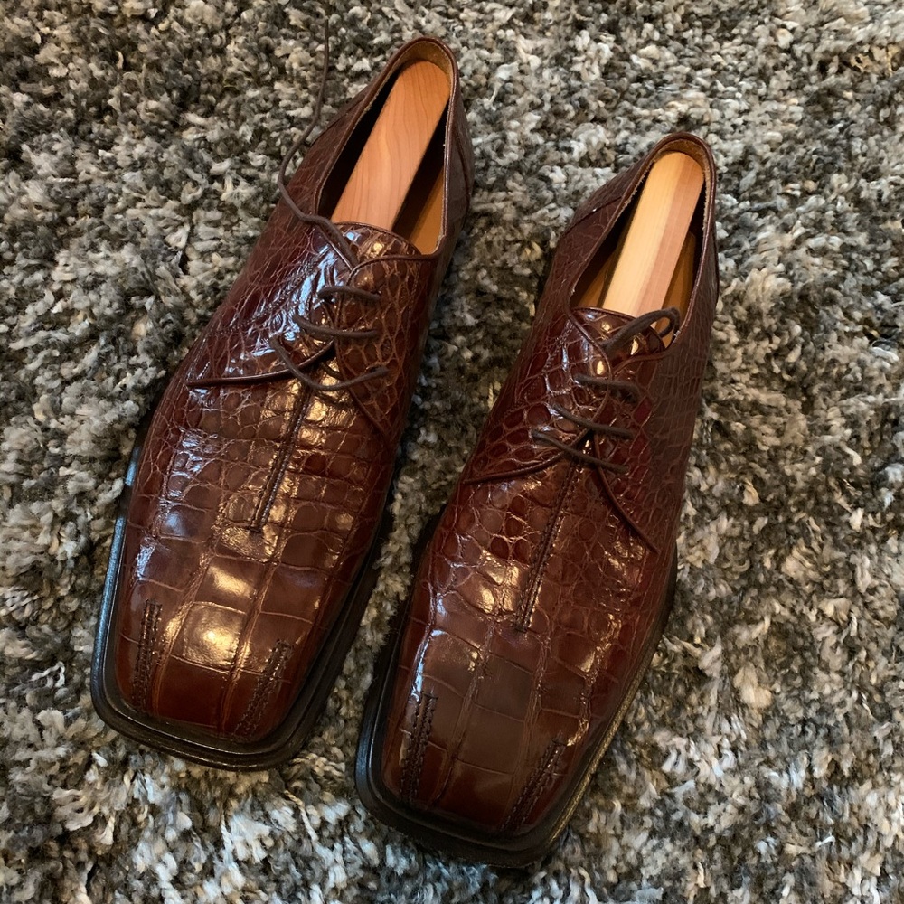Men’s Mezlan Peanut Gator 11.5 & Belt size 38